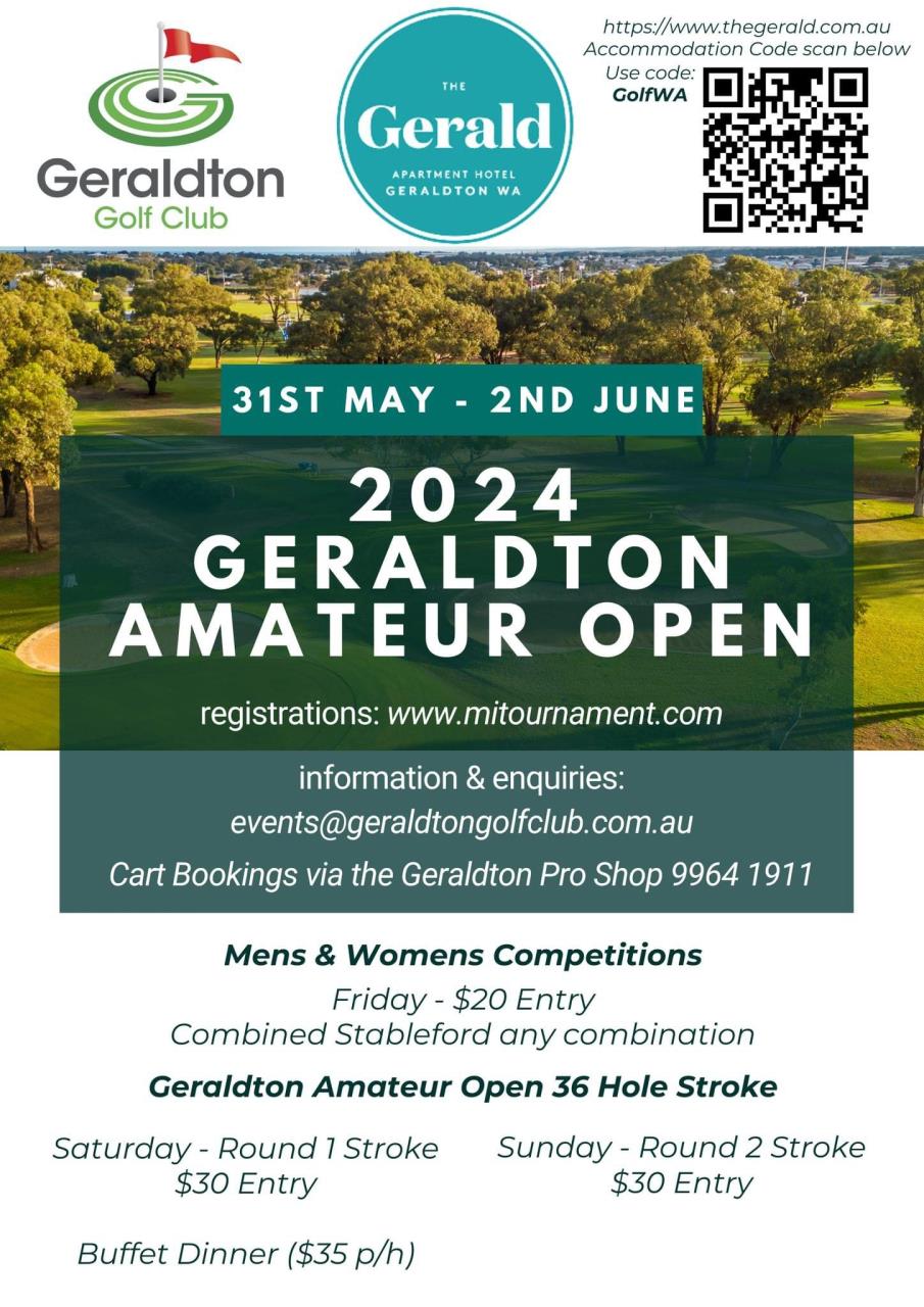 2024 GERALDTON AMATEUR OPEN 31ST MAY - 2ND JUNE