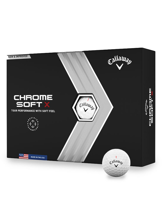 Callaway Chrome Soft X Golf Balls - Dozen White 2022